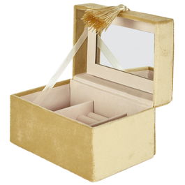 Home Deco Factory Joyero Terciopelo Mirage 14x10x8,5 cm Colores Surtidos