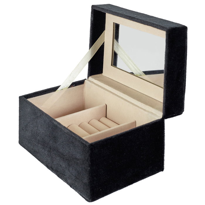 Home Deco Factory Joyero Terciopelo Mirage 14x10x8,5 cm Colores Surtidos