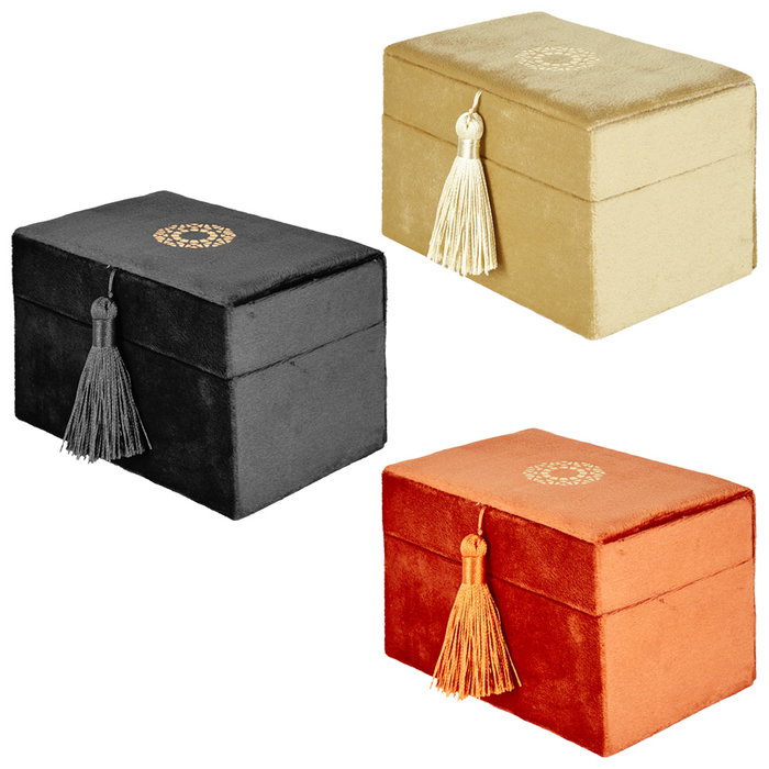 Home Deco Factory Joyero Terciopelo Mirage 14x10x8,5 cm Colores Surtidos