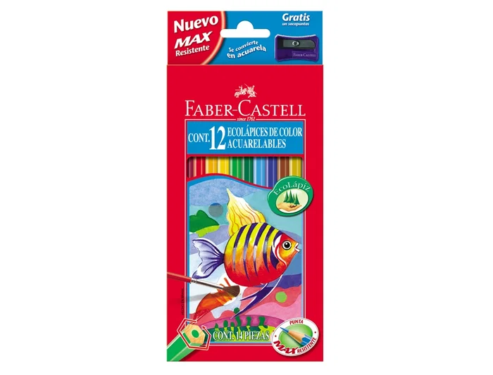 Faber Castell Lápices De Colores Acuarelables Classic C-Surtidos Estuche 12 Ud