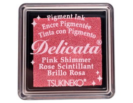 Tsukineko Delicata Rosa Metálica Brillante 33x33mm