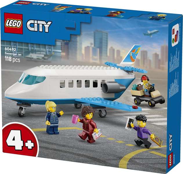 Lego City Juego de Construcción Avión de Pasajeros 60104, 164 Piezas, para Niños de 6+ Años Lego City Juego de Construcción Avión de Pasajeros 60104, 164 Piezas, para Niños de 6+ Años