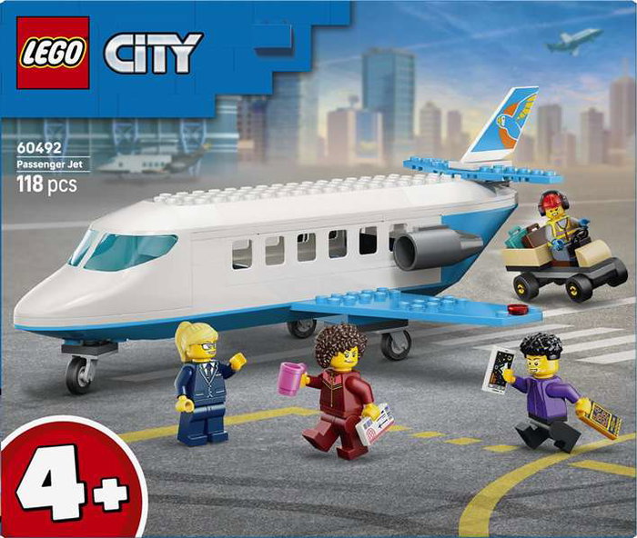Lego City Juego de Construcción Avión de Pasajeros 60104, 164 Piezas, para Niños de 6+ Años Lego City Juego de Construcción Avión de Pasajeros 60104, 164 Piezas, para Niños de 6+ Años