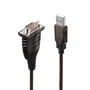 LINDY 43413 Conversor USB tipo A a RS-232, 1,5 m, Gris