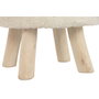 DKD Home Decor Reposapiés de Lana y Madera Crudo