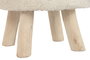 DKD Home Decor Reposapiés de Lana y Madera Crudo