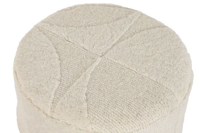 DKD Home Decor Reposapiés de Lana y Madera Crudo