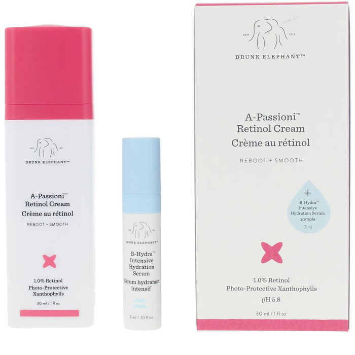 Drunk Elephant A-Passioni Crema Facial Retinol 1% Anti-Arrugas y Rejuvenecimiento para Piel con Vitamina F y Péptidos 30 ml