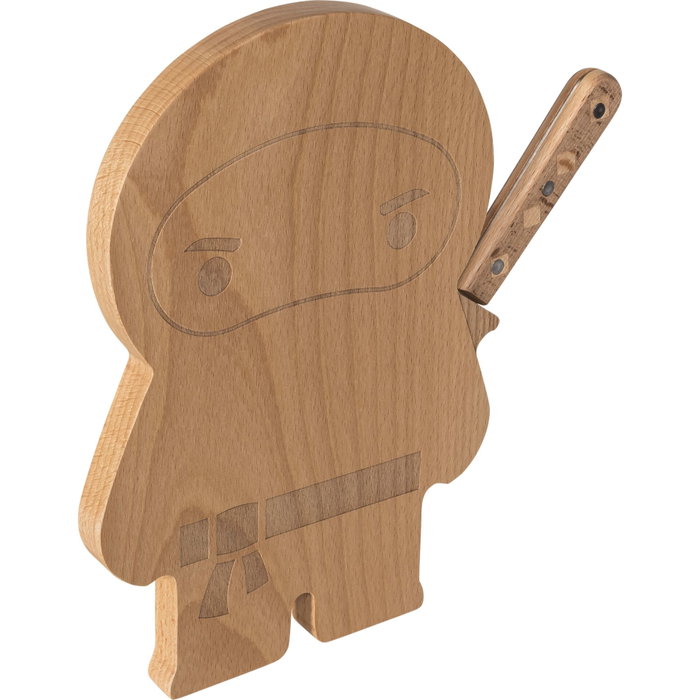 Ototo Ninja Board Set de tabla de cortar y cuchillo con diseño de ninja