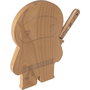 Ototo Ninja Board Set de tabla de cortar y cuchillo con diseño de ninja