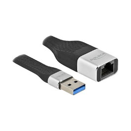 DeLOCK Cable de cinta plana FPC USB Tipo-A a Gigabit LAN 10/100/1000 Mbps, 13 cm