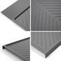 Emuca Protector fondo fregadero Sink para mueble de cocina, M60, 567x580mm, espesor de tablero 16mm, cortable, Plástico, Gris antracita
