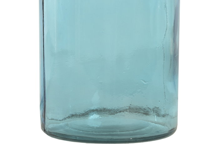 DKD Home Decor Jarrón de Cristal Reciclado Botella 14x14x50 cm