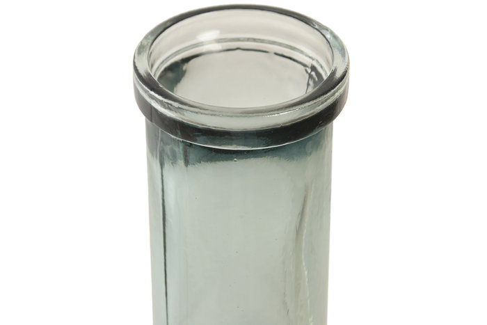 DKD Home Decor Jarrón de Cristal Reciclado Botella 14x14x50 cm