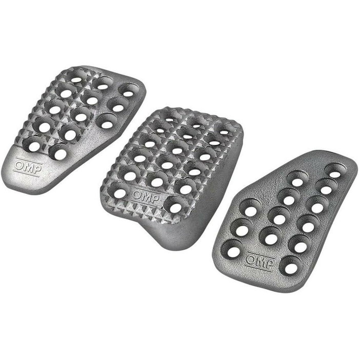 Omp Juego de 3 Pedales en Aluminio Arenado