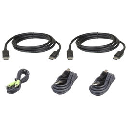 ATEN 2L-7D03UDPX5 Kit de cable para KVM seguro DisplayPort dual display USB de 3 m