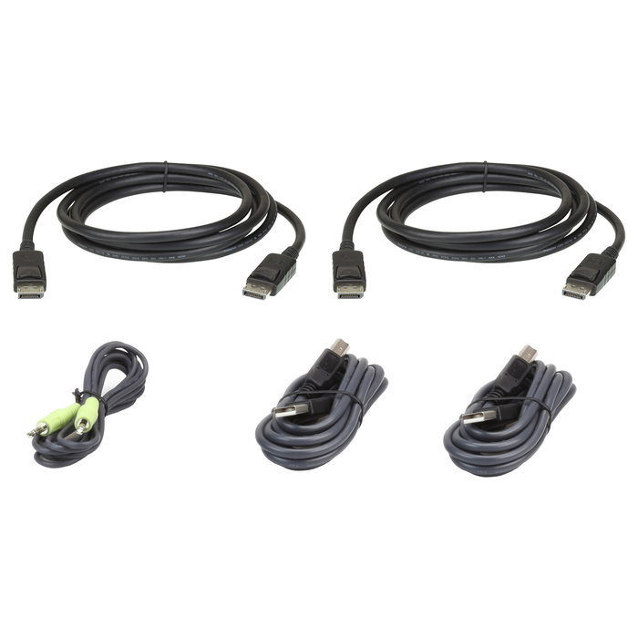 ATEN 2L-7D03UDPX5 Kit de cable para KVM seguro DisplayPort dual display USB de 3 m ATEN 2L-7D03UDPX5 Kit de cable para KVM seguro DisplayPort dual display USB de 3 m