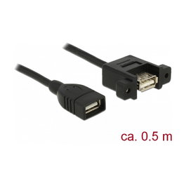 DeLOCK 85459 Cable USB 2.0 Tipo A hembra a hembra para instalación 0,5 m