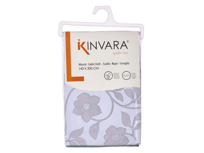 Kinvara Mantel Rectangular Color Frío Plástico 140x300 cm (Set de 24)