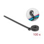 DeLOCK 18915 Brida atornillada con ojal de fijación 180 x 6 mm negro 100 unidades
