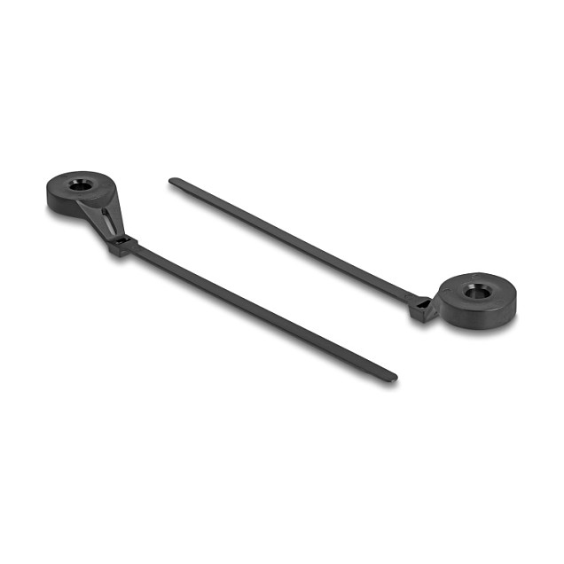 DeLOCK 18915 Brida atornillada con ojal de fijación 180 x 6 mm negro 100 unidades
