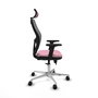 PIQUERAS Y CRESPO Silla de oficina Jorquera con mecanismo Sincro/Traslack Rosa y Gris