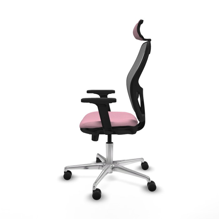 PIQUERAS Y CRESPO Silla de oficina Jorquera con mecanismo Sincro/Traslack Rosa y Gris PIQUERAS Y CRESPO Silla de oficina Jorquera con mecanismo Sincro/Traslack Rosa y Gris