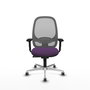PIQUERAS Y CRESPO Silla de oficina Cilanco con mecanismo Sincro, Morado y Gris