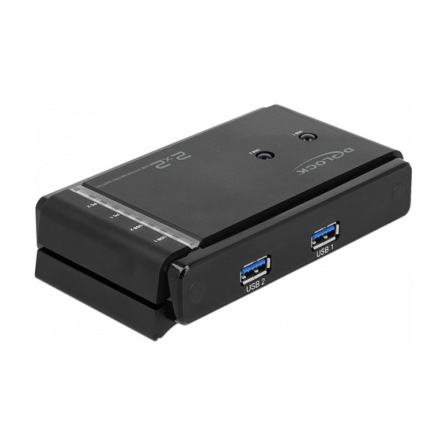 DeLOCK USB 3.0 Matrix Switch 2 x 2, 4 Puertos USB, 5 Gbit/s, Carcasa de Metal