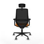 PIQUERAS Y CRESPO Silla de oficina Mardos con mecanismo Sincro, Naranja y Negro