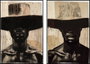 DKD Home Decor Cuadro Lienzo Africano Sombrer Surtido de 2 Unidades