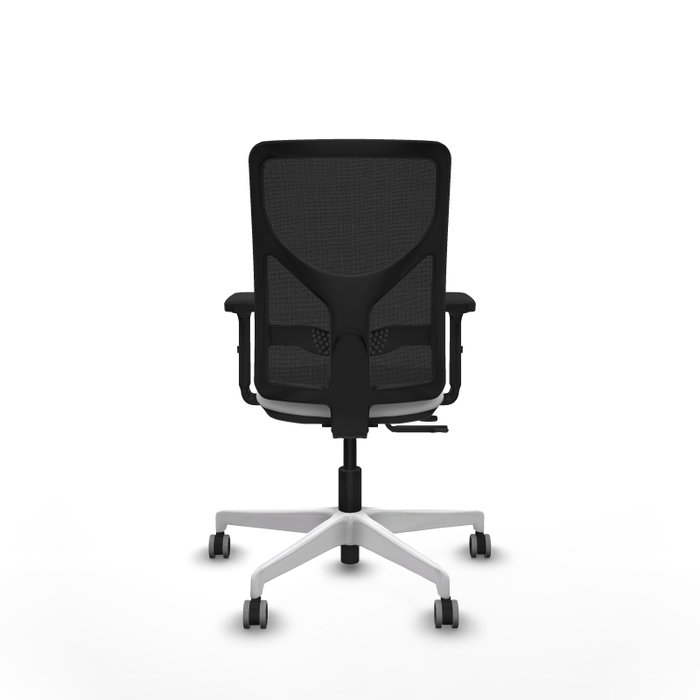PIQUERAS Y CRESPO Silla de oficina Motilla con mecanismo Sincro/Traslack, Blanco y Negro