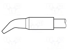 JBC TOOLS Pico de soldadura tipo destornillador acodado 3,2x1,5mm