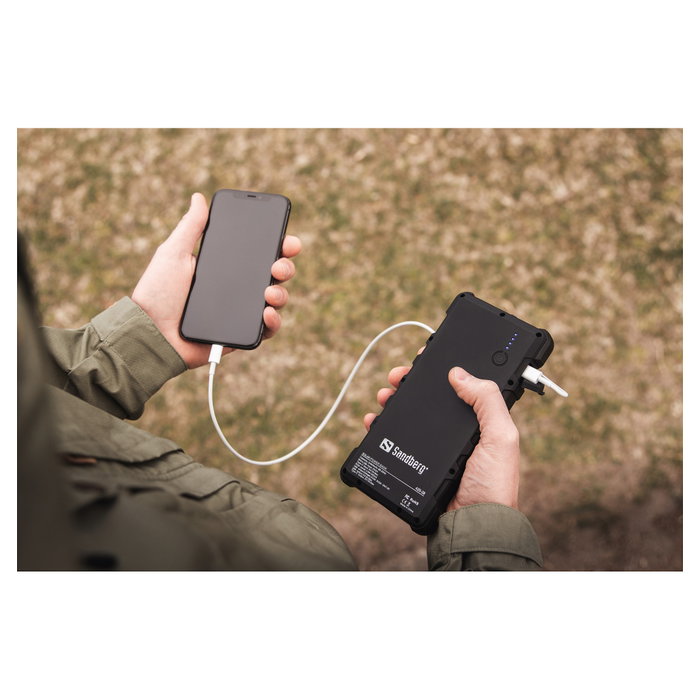 SANDBERG Outdoor Solar Powerbank 24000 24000mAh 65W QC3.0 USB-C/USB-C Negro, Gris