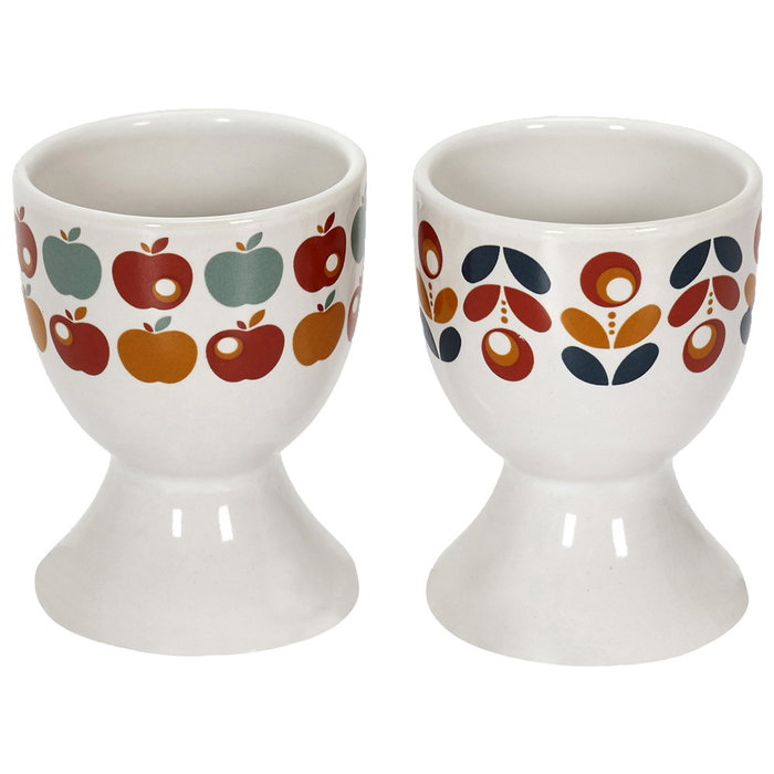 Home Deco Factory Huevera Retro Modelos Surtidos Manzanas Flor Bola d.5 cm h.6,5 cm