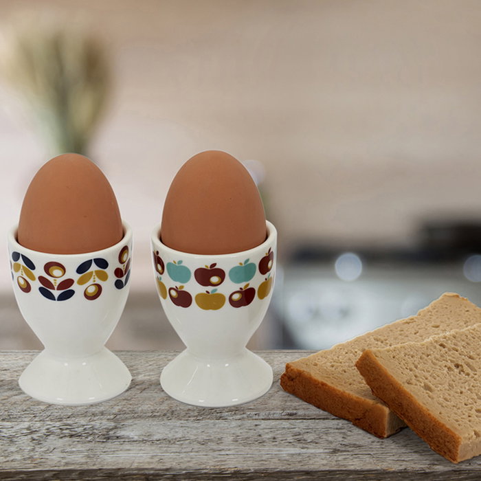 Home Deco Factory Huevera Retro Modelos Surtidos Manzanas Flor Bola d.5 cm h.6,5 cm