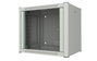Lanview Gabinete Rack 19" Logon 9U para Montaje en Pared, con Puerta de Vidrio Templado y Ventilación, Color RAL7035 (600x450x506 mm)
