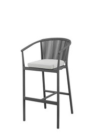 DKD Home Decor Taburete de Aluminio y Ratán Sintético 57x61x108