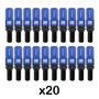 Omp Juego de 20 Tornillos de Rueda M12x1.25 con Protector Azul