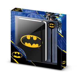 Karactermania Set de Diario y Bolígrafo Fashion Batman Batsignal Negro