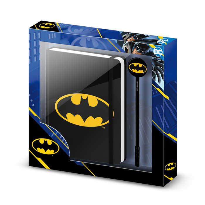 Karactermania Set de Diario y Bolígrafo Fashion Batman Batsignal Negro Karactermania Set de Diario y Bolígrafo Fashion Batman Batsignal Negro