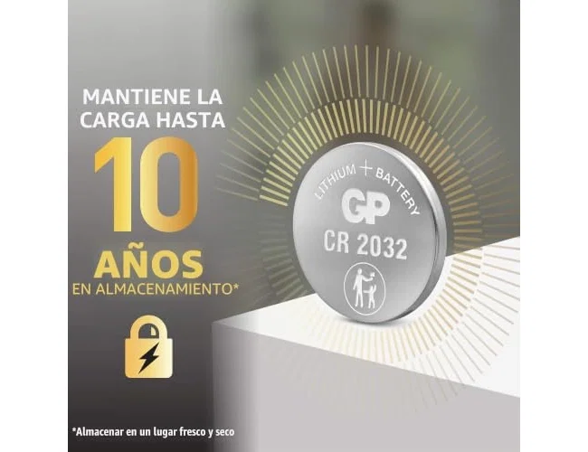 GP Batteries CR2032 Litio 3V, Blister de 5 unidades GP Batteries CR2032 Litio 3V, Blister de 5 unidades