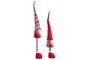 DKD Home Decor Figura Navidad Tradicional Gnomo Rojo Blanco 11 x 73 x 14 cm (2 Unidades)