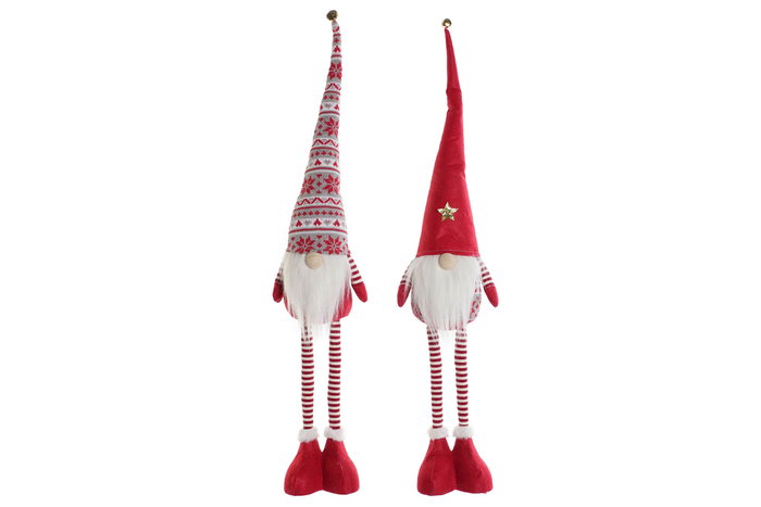 DKD Home Decor Figura Navidad Tradicional Gnomo Rojo Blanco 11 x 73 x 14 cm (2 Unidades) DKD Home Decor Figura Navidad Tradicional Gnomo Rojo Blanco 11 x 73 x 14 cm (2 Unidades)