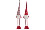 DKD Home Decor Figura Navidad Tradicional Gnomo Rojo Blanco 11 x 73 x 14 cm (2 Unidades)