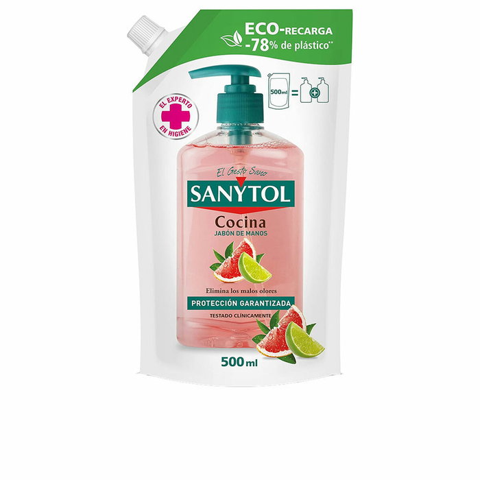 Sanytol Recambio Jabón Antibacteriano Cocina ECO 500 ml Sanytol Recambio Jabón Antibacteriano Cocina ECO 500 ml