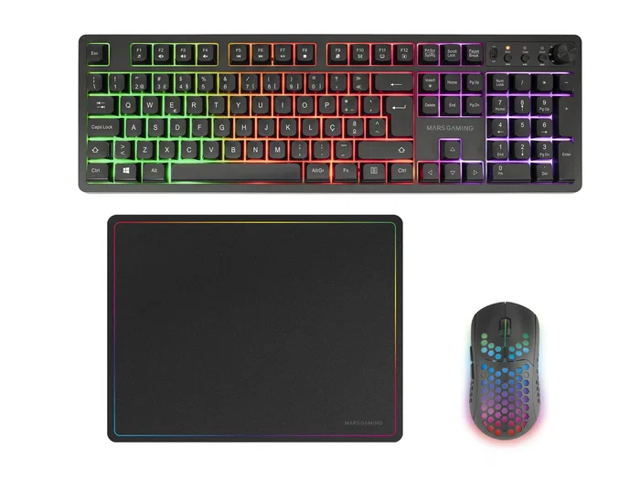 Mars Gaming MCPWXPT Combo Inalámbrico de Teclado, Ratón y Alfombrilla Negro QWERTY Portugués Mars Gaming MCPWXPT Combo Inalámbrico de Teclado, Ratón y Alfombrilla Negro QWERTY Portugués