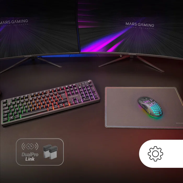 Mars Gaming MCPWXPT Combo Inalámbrico de Teclado, Ratón y Alfombrilla Negro QWERTY Portugués Mars Gaming MCPWXPT Combo Inalámbrico de Teclado, Ratón y Alfombrilla Negro QWERTY Portugués
