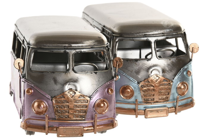 DKD Home Decor Vehiculo Decoracion Vintage Rosa Azul Metal 20 x 10 x 10 cm (4 Unidades) DKD Home Decor Vehiculo Decoracion Vintage Rosa Azul Metal 20 x 10 x 10 cm (4 Unidades)