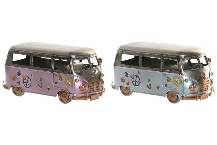 DKD Home Decor Vehiculo Decoracion Vintage Rosa Azul Metal 20 x 10 x 10 cm (4 Unidades) DKD Home Decor Vehiculo Decoracion Vintage Rosa Azul Metal 20 x 10 x 10 cm (4 Unidades)